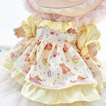 Модный костюм для кукол, одежда ручной работы с бантом на голове, костюм для куклы, костюм для