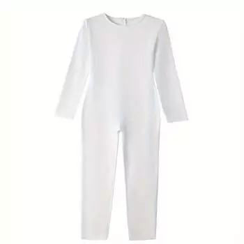 Модный костюм, летний новый женский тонкий спортивный комбинезон с длинными рукавами и высокой талией M белый