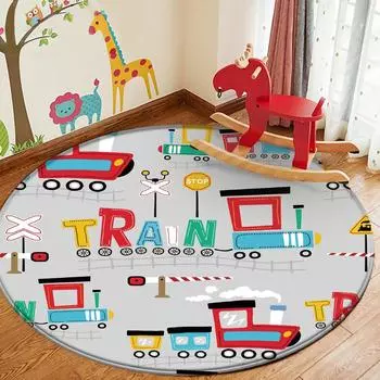 Модный ковер, детский фланелевой ковер, ковер с животным узором для детских игр, круглый ковер в детской комнате, ковер Tapis 40cm