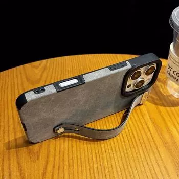 Модный кожаный браслет для Magsafe, тонкий чехол для телефона iPhone 16 Pro Max 15 Pro 14 13 12 11, мягкая матовая противоударная магнитная задняя крышка iPhone 16 коричневый