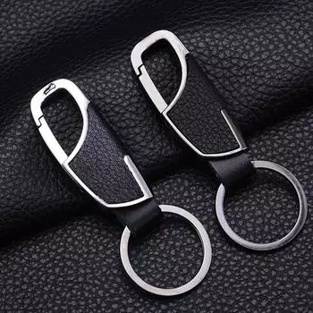 Модный кожаный брелок для ключей, новый для мужчин и женщин, металлический подвесной брелок на талию, лучший подарок