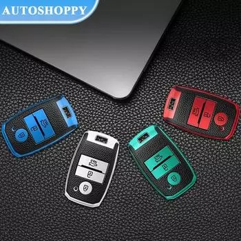 Модный кожаный чехол для дистанционного ключа автомобиля из ТПУ, чехол-брелок для KIA RIO Sportage R Ceed Cerato K3 KX3 K4 K5 Picanto Optima Sorento Stinger красный