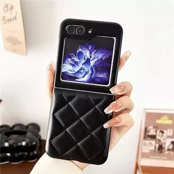 Модный кожаный тканевый чехол для телефона для Samsung Galaxy Z Flip 5 Z Flip 4 Z Flip 3 5G S23 Ultra S22 Plus противоударный полный защитный чехол-бампер Coque Samsung Z flip 3 розовый