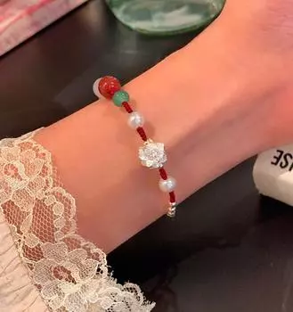 Модный красочный браслет из бисера Lotus аксессуары плетеный браслет из веревки девушка ювелирные изделия подарок