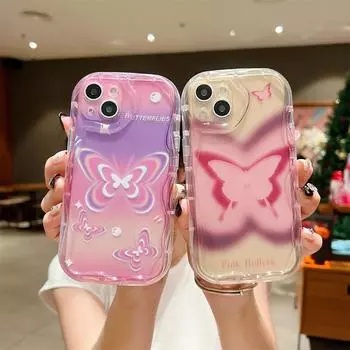 Модный красочный узор бабочки серии Мягкий чехол из ТПУ для телефона iPhone Samsung Vivo Xiaomi Oppo