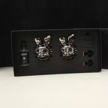 Модный креативный негодяй с кроликом, подарочная коробка, автомобильный освежитель воздуха, крутой автомобильный вентиляционный диффузор, аромат духов, хороший запах автомобиля 1 PCS Satin Black t4