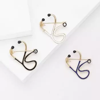 Модный креативный сплав эмаль стетоскоп брошь медицинская серия мужская и женская одежда корсаж украшение булавка