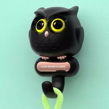 Модный крючок в форме мигающей совы, многоцелевой брелок, подвесной крючок, настенный стеллаж для хранения вещей, органайзер для кухни и ванной комнаты зелёный