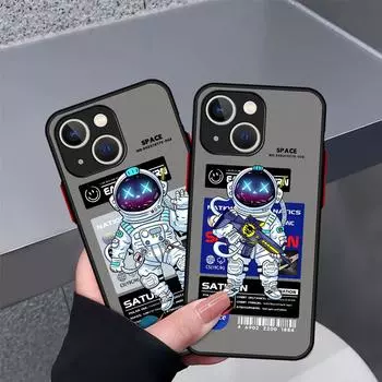 Модный крутой чехол-астронавт для Apple iPhone 13 11 Pro Max 12 Mini X XS SE 2022 2020 7 8 Plus 6 6S Sofe Edge Phone Cover Capa iPhone 6 6S
