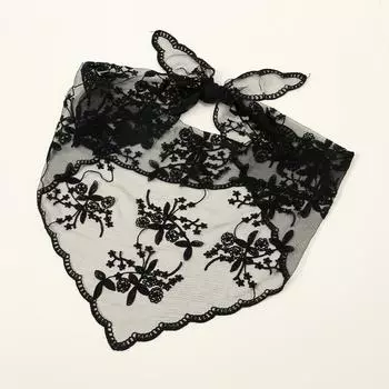 Модный кружевной платок для волос женский ретро треугольный повязка на голову винтажный треугольный платок для головы для девочек элегантный головной убор аксессуары для волос