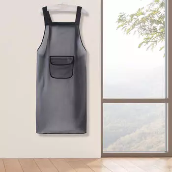 Модный кухонный фартук с большим карманом водонепроницаемый макияж ТПУ для ресторана 95cm