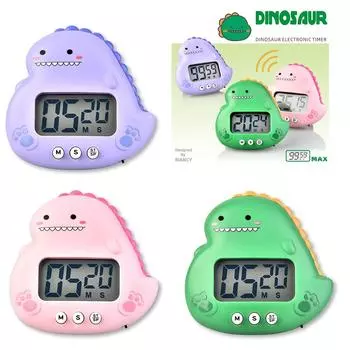 Модный кухонный таймер-напоминание для класса, электронный таймер из АБС-пластика, милый таймер в виде динозавра, подходящий для точного отсчета времени зелёный