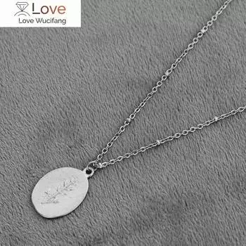 Модный кулон из нержавеющей стали с подвеской-чокером для женщин, ожерелье с цепочкой 42 см, праздничный подарок