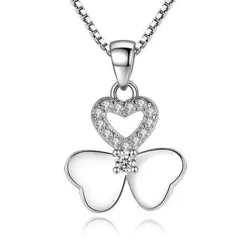 Модный кулон с посеребренным цирконием, женский, ювелирное изделие с бриллиантовой инкрустацией, короткое ожерелье, подвеска, ювелирные изделия.