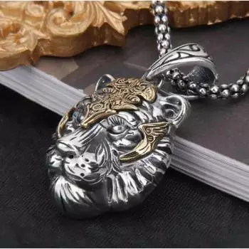 Модный кулон в виде головы тигра, ожерелье с изображением тигра, мужское панк-хип-хоп, модное повседневное ювелирное украшение в подарок