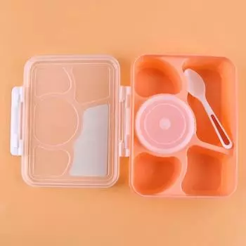 Модный ланч-бокс Bento для взрослых, контейнеры для ланч-боксов для малышей, детей, взрослых, 5 отделений, для студентов, школ, офисов 5 белый