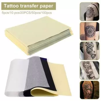Модный лист бумаги для татуировки, профессиональное минималистическое термокопирование 5pcs