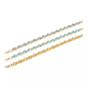 Модный магнитный браслет для снятия усталости, регулируемый браслет из титановой стали для похудения Blue