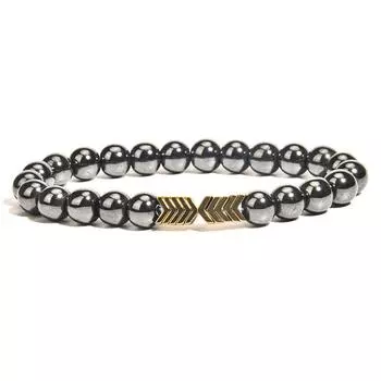 Модный Магнитный Браслет Гематитовый Камень Браслет Из Бисера Здравоохранение Потеря Веса Браслеты Для Похудения Женщины Мужчины Ювелирные Изделия
