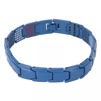Модный магнитный терапевтический браслет для похудения из титановой стали унисекс магнитный браслетсиний синий