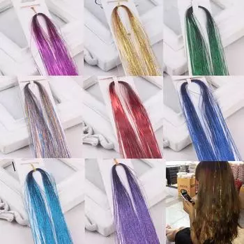 Модный макияж, красота, 1 шт., аксессуары, сверкающий парик, аксессуары для волос, наращивание волос, ювелирные изделия красный