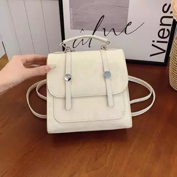 Модный маленький рюкзак осенний дизайн академический стиль портативная маленькая квадратная сумка дорожная сумка бежевый