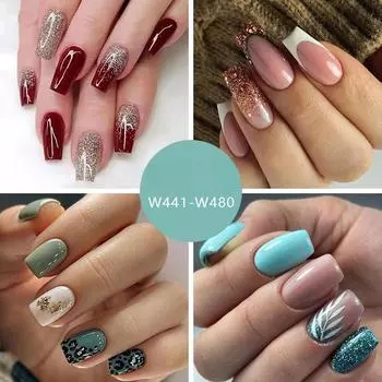 Модный маникюрный фильм Европейский и американский стиль Натуральная сдержанность Lake Blue Flash Ripple Manicure Wear Nail