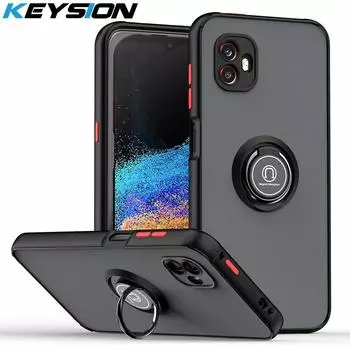 Модный матовый чехол KEYSION для Samsung XCover 6 Pro, прозрачный противоударный чехол-подставка с кольцом, задняя крышка для телефона Galaxy XCover6 Pro 5G