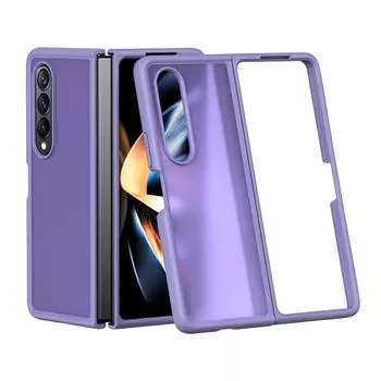Модный матовый чехол с ощущением кожи для Samsung Galaxy Z Fold 4 W23 TPU + ПК ультратонкий антидетонационный чехол для Fold4 W23