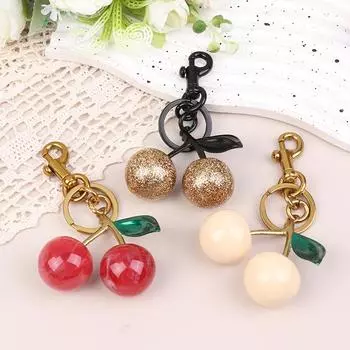 Модный металлический кулон в виде фруктовой вишни, держатель для ключей от машины, женская сумка, подвески, ювелирные изделия, аксессуары для ключей, подарки A1