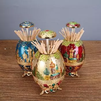 Модный металлический ретро держатель для зубочисток, коробка для зубочисток, автоматическая коробка для зубочисток, домашнее украшение для хранения YQH0023