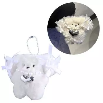 Модный милый бант собака брелки подвеска подвесной орнамент брелок рюкзак украшения ювелирные изделия для женщин девочек