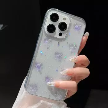 Модный милый блестящий прозрачный чехол для телефона с бабочкой для iPhone 14 13 12 11 Pro Max X XR XS Max 7 8 Plus, мягкий силиконовый чехол из ТПУ For iPhone 11