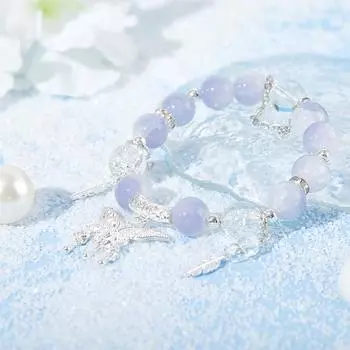 Модный милый кулон в виде бабочки, эластичный браслет, разноцветные бусины, темпераментный браслет для женщин и девочек, ювелирные изделия, подарки