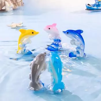 Модный милый микропейзаж креативный семицветный дельфин кукла DIY украшения океана аксессуары автомобиль настольные мини украшения