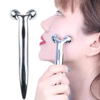 Модный мини-ручной роликовый массажер, вращающийся на 360 градусов, 3D-форма всего тела, красота, подтяжка лица, креповый Y-образный массажер, инструмент