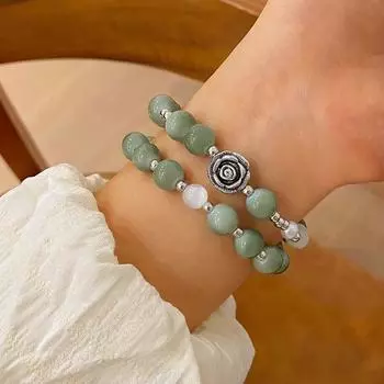Модный многослойный браслет из бисера в виде лотоса, простой эластичный браслет-веревка, унисекс, ювелирное изделие, подарок
