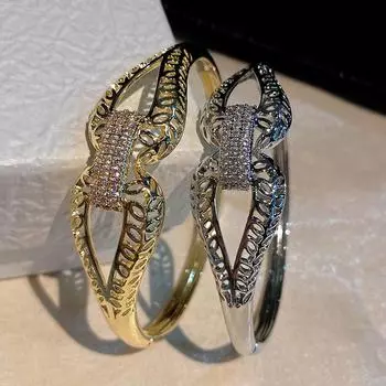 Модный модный браслет высокого класса для женщин, новый браслет Super Fairy с микро-инкрустацией циркония 17CM