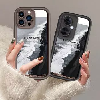 Модный модный чехол с принтом, гибкий мягкий силиконовый чехол из ТПУ, полная задняя крышка для Xiaomi Redmi Samsung Infinix Xiaomi 11 Lite чёрный