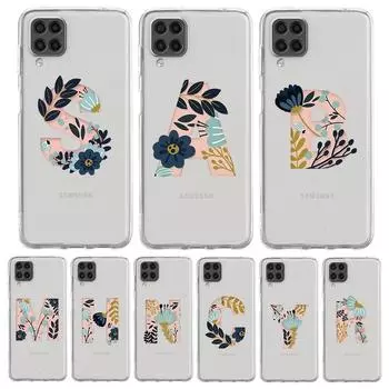 Модный мягкий чехол для телефона с буквами и цветами для Samsung Galaxy A13 A51 A71 A21S A12 A11 A31 A52 A41 A23 A53 A73 A32 5G A03S Samsung A11