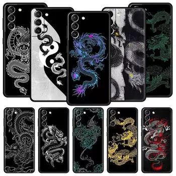 Модный мягкий чехол для телефона с драконом для Samsung Galaxy S23 S22 S21 S20 FE Ultra 5G S10 S10E S9 S8 Plus 10 20, силиконовый чехол-бампер Samsung S20