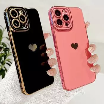 Модный мягкий чехол для телефона с покрытием Love Heart Fpr Samsung Galaxy S24 Ultra Plus A15 A25 A35 A55 A 55 5G, противоударный чехол из ТПУ с задней крышкой For Samsung S24 Ultra белый