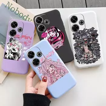 Модный мягкий силиконовый чехол для девочек для iPhone Xiaomi Redmi Note 13 14C 15 Samsung A55 A35 M35 S24 FE S25 Huawei Honor Camera Защитный противоударный чехол Samsung Galaxy S9 Plus фиолетовый