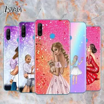 Модный мягкий силиконовый чехол из ТПУ для мам и девочек для Huawei P40 P30 P20 Pro P10 P9 P8 Lite E Plus 2019 2017, чехол для телефона HuaweiP40 Lite E