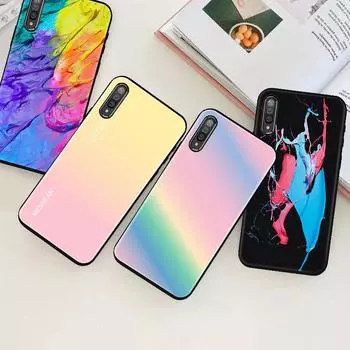 Модный мягкий силиконовый чехол из ТПУ с цветным узором радуги для Samsung Galaxy A10s A21 A21s A30s A50s Xiaomi Redmi 9A 9C IPhone Huawei Nokia Cover OPPO A52