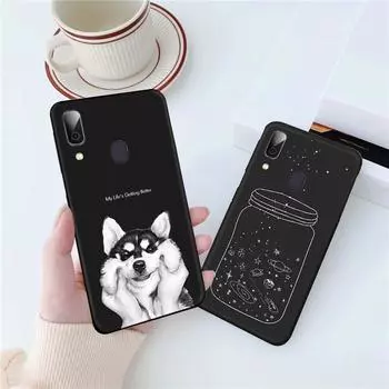 Модный мягкий силиконовый чехол из ТПУ с принтом космических животных задняя крышка для IPhone Samsung Huawei Xiaomi Redmi 9A Honor 9X Premium Russia