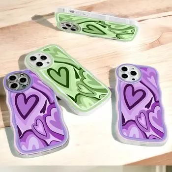 Модный мягкий волнистый чехол для телефона с мультяшным узором, защита камеры, противоударный чехол для мобильного телефона OPPO Realme OnePlus OPPO F5