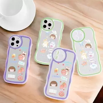 Модный мягкий волнистый чехол для телефона с мультяшным узором, защита камеры, противоударный чехол для мобильного телефона Huawei Honor iPhone Infinix Tecno Itel Infinix GT 10 Pro