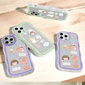 Модный мягкий волнистый чехол для телефона с мультяшным узором, защита камеры, противоударный чехол для мобильного телефона OPPO Realme OnePlus Realme Narzo N53