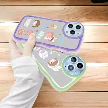 Модный мягкий волнистый чехол для телефона с мультяшным узором, защита камеры, противоударный чехол для мобильного телефона Samsung Samsung S24 Plus 5G